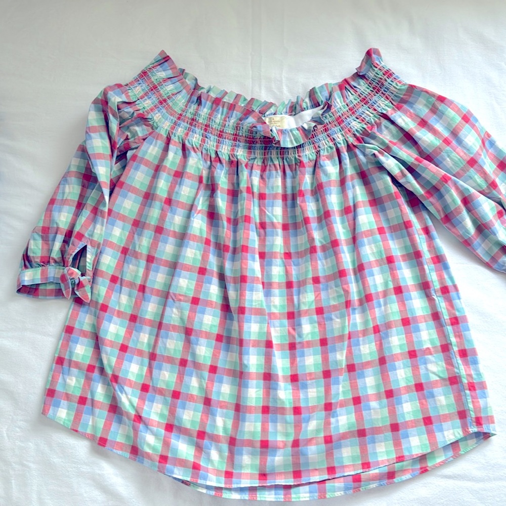 Kate Spade off the shoulder blouse, size L, 100 % cotton, NBW